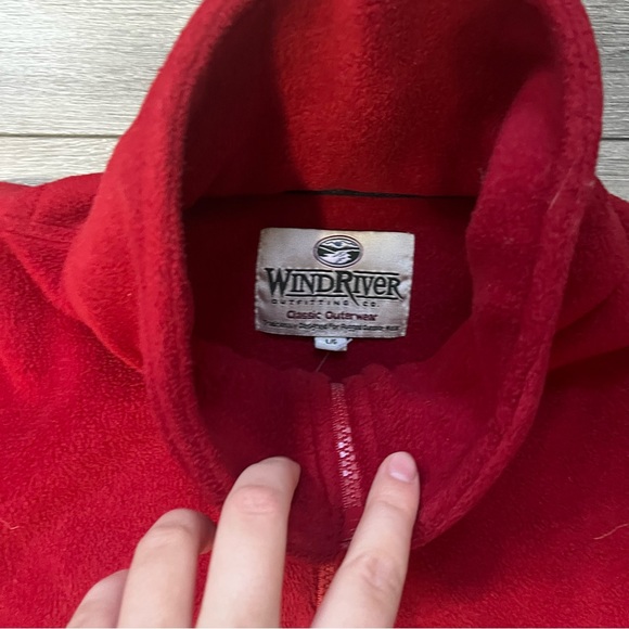 Red Wind River Fleece Quarter Zip Sweater Size Large - Picture 9 of 10